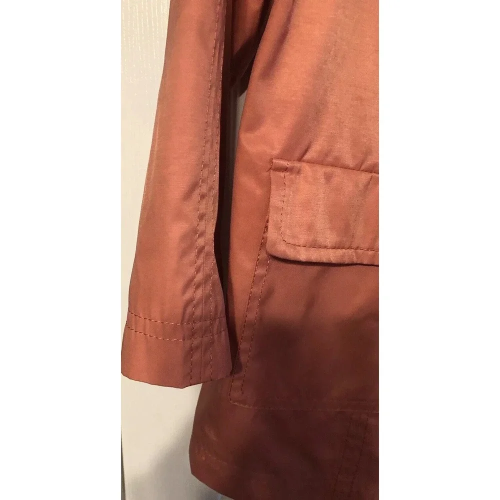 Isaac Mizrahi Live Jacket‎ Windbreaker Beautiful Coral With Floral Lining Sz 1X